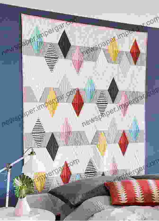 A Completed Quilt Top, Proudly Displayed Against A Backdrop Of Colorful Fabrics. It Takes Three: Quilt Tops From 3 Yards Of Fabric