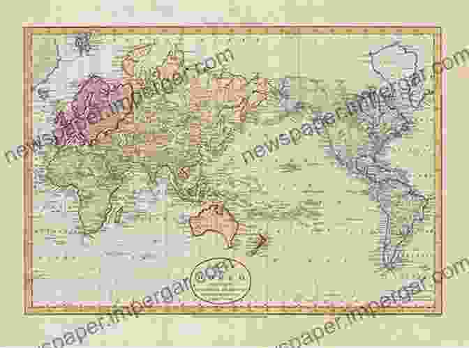 A Faded Antique World Map Depicts Routes Taken During Captain Cook's Voyages A Voyage Round The World: From 1806 To 1812 In Which Japan Kamschatka The Aleutian Islands And The Sandwich Islands Are Visited Including A Narrative Of Their Language Illustr By A Chart