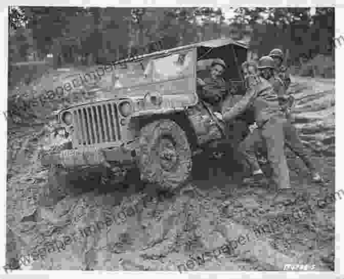 A Jeep Driving Through A Muddy Road During World War II World War II Trucks And Tanks