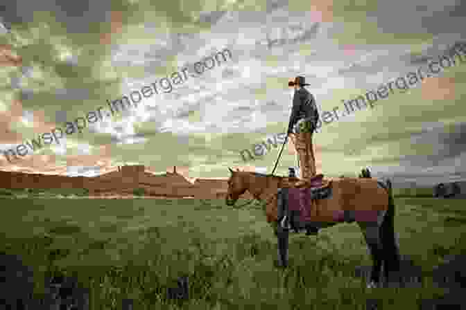 A Lone Cowboy On Horseback, Surveying The Vast Open Range Historic Sketches Of The Cattle Trade Of The West And Southwest