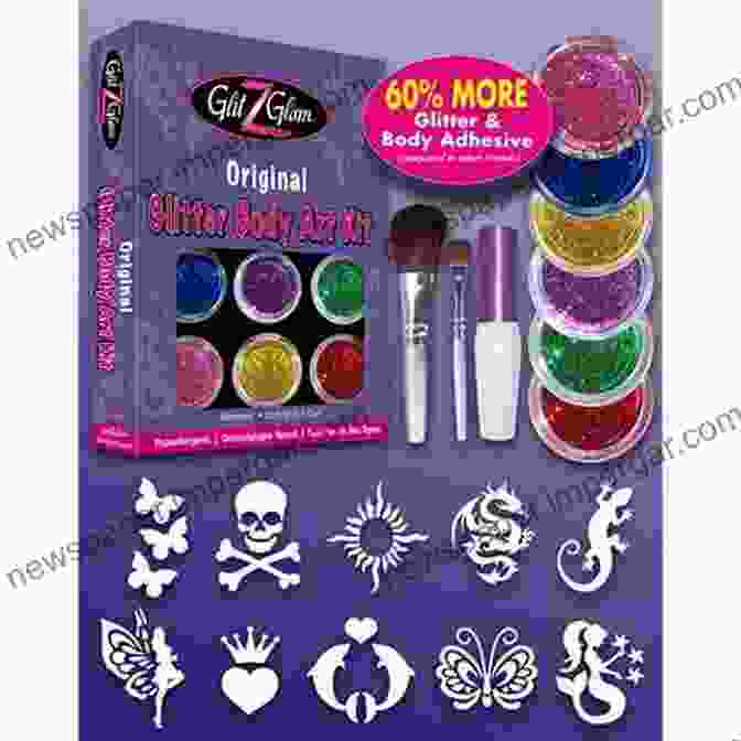 Glitter Tattoo Materials And Tools Guide GUIDE TO GLITTER TATTOOS: Comprehensive Step By Step To Get Started In Glitter Tattoos And White Face Paint