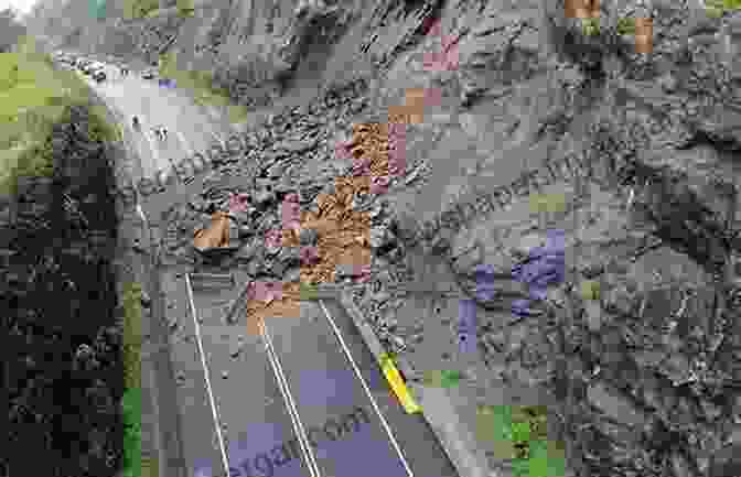 Image Of A Landslide Blocking A Road Sources Sediments Surges Slips