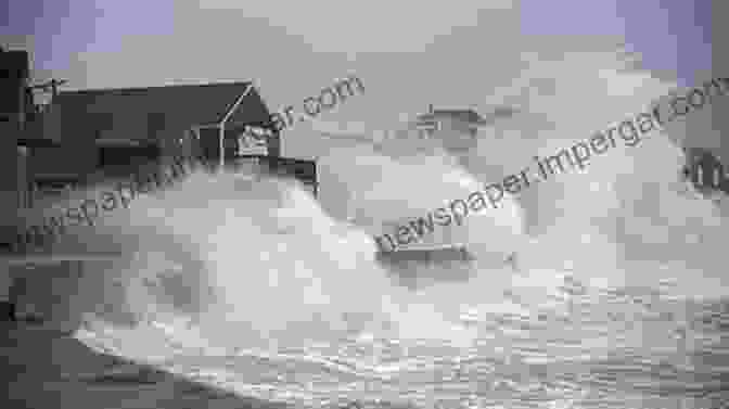 Image Of A Storm Surge Crashing Against A Coastline Sources Sediments Surges Slips